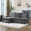 Ecksofa Stoff mit Schlaffunktion, 194 x 118 x 81 cm, grau Bild 3
