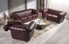 Sofa 3-Sitzer / Sofa 2-Sitzer / Sessel Kalea Bezug Wischleder Buche nussbaum dunkel / rot 21372 Bild 2