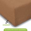 Jersey Spannbettlaken Spannbetttuch 90-100x190-200cm 100% Baumwolle Nougat Bild 3