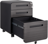 Rollcontainer Aktenschrank 3 Schubladen schwarz, 46x40x58 cm, bis 150 kg Bild 2