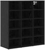 vidaXL Schuhschrank mit Regal Schwarz Eichen-Optik 77,5 x 30 x 83,5 cm 875217 Bild 2