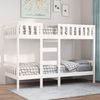 vidaXL Etagenbett Weiß 90x190 cm Massivholz Kiefer 3308605 Bild 3