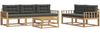 vidaXL Outdoor-Sofagarnitur mit Kissen 6 pcs Weiß und Anthrazit 3386056 Bild 2