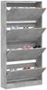 vidaXL Schuhschrank mit 4 Klappen Betongrau 80x21x163,5 cm 3214367 Bild 4