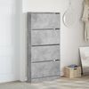 vidaXL Schuhschrank mit 4 Klappen Betongrau 80x21x163,5 cm 3214367 Bild 3