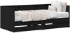 vidaXL Tagesbett Schwarz Eichen-Optik 75 x 190 cm Holzwerkstoff 3334007 Bild 2