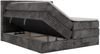 Boxspringbett TILION KING, Doppelbett 180 x 200 cm mit Stauraum & 7-Zonen Multipocket Matratze, inkl. Topper T25 - H4, Cord-Stoff Grau Bild 4