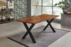 Esstisch Akazie nussbaumfarben 120 x 80 cm X-Gestell schwarz FREDERIK 134962246 Bild 3