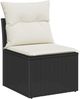 vidaXL Gartensofa-set 10 pcs Schwarz Poly-Rattan 3362940 Bild 5