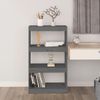 vidaXL Bücherregal/Raumteiler Grau 60x30x103,5 cm Massivholz Kiefer 808165 Bild 3