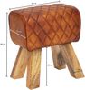 Kadima Design Exklusiver Sitzhocker aus Echtleder mit Rautenmuster, Stilvolles und strapazierfähiges Möbelstück. 40x27x48 cm Bild 4