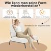Übergroßer Akzentstuhl mit Extra Breitem & Tiefem Sitz Polsterstuhl Belastbar bis 250 kg Beige Bild 4