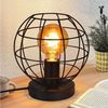 Nettlife Tischleuchte Vintage Schwarz E27 Retro Industrial Tischlampe aus Metall, mit Schalter, LED wechselbar, Wohnzimmer Kinderzimmer Schreibtisch Schlafzimmer Bild 2