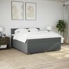 vidaXL Boxspringbett mit Matratze Dunkelgrau 200x200 cm Stoff 3285989 Bild 3