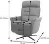 Relaxsessel HWC-L10, Design Fernsehsessel TV-Sessel Liegesessel, Liegefunktion drehbar, Voll-Leder ~ terracotta-braun Bild 4