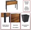 Pflanzkasten HWC-L22, Hochbeet Pflanzkübel Blumenkasten, 75x81x30cm Outdoor Alu Akazie Holz FSC®-zertifiziert, braun Bild 2