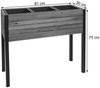 Pflanzkasten HWC-L22, Hochbeet Pflanzkübel Blumenkasten, 75x81x30cm Outdoor Alu Akazie Holz FSC®-zertifiziert, braun Bild 3