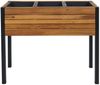 Pflanzkasten HWC-L22, Hochbeet Pflanzkübel Blumenkasten, 75x81x30cm Outdoor Alu Akazie Holz FSC®-zertifiziert, braun Bild 5