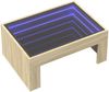 Couchtisch, Sofatisch mit Infinity-LED Sonoma-Eiche 70x50x30 cm Bild 3