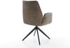 Drehstuhl Zoa-Flex Mikrofaser Taupe Vintage Kreuzgestell breit Schwarz 360° drehbar Wippfunktion Taschenfederkern Bild 5