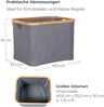 osoltus Faltbox Wäschebox Wäschekorb Nelson Bambus 40 cm Grau Bild 3