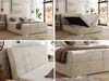 Boxspringbett DAGOS 200 x 200 cm mit Kopfteil, Lattenrost und Stauraum – Doppelbett mit Matratze & Topper T25 , stabile Konstruktion, Bettkasten, modernes Design - Beige Velvet - H3 Bild 2
