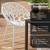 STEELSØN 'Quanta' Gartenstuhl, weiß, Kunststoff, wetterfest und UV-beständig, Balkonstuhl stapelbar, bis 120 kg belastbar, 4er Set Bild 4