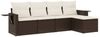 vidaXL 5-tlg. Garten-Sofagarnitur mit Kissen Braun Poly Rattan 3252430 Bild 2