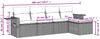 vidaXL 5-tlg. Garten-Sofagarnitur mit Kissen Braun Poly Rattan 3252430 Bild 3