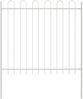 vidaXL Gartenzaun 4 pcs Weiß 6,8 x 1 m Pulverbeschichteter Stahl 3334085 Bild 2