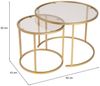 Dmora Set mit 2 Couchtischen Xaden, Niedriger Wohnzimmertisch, Kaffeeregal, Couchtisch für Sofa, 60x60 h43 cm, Gold und Bronzo Bild 3
