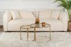Dmora Set mit 2 Couchtischen Xaden, Niedriger Wohnzimmertisch, Kaffeeregal, Couchtisch für Sofa, 60x60 h43 cm, Gold und Bronzo Bild 2