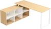 Vente-unique - NIPILI Büromöbel Holz, Platte BeigeWeiß - B 60 cm x H 75 cm x L 160 cm Bild 5