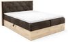 MEBLINI Boxspringbett LOFTY 12 120x200 cm mit Bettkasten – H4/Dunkelbraun Samt Polsterbett - Doppelbett mit Topper & Taschenfederkern-Matratze Bild 2