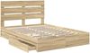 vidaXL Aufbewahrungsbett Sonoma-Eiche 140 x 190 cm Holzwerkstoff 3411899 Bild 5