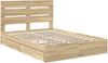 vidaXL Aufbewahrungsbett Sonoma-Eiche 140 x 190 cm Holzwerkstoff 3411899 Bild 4