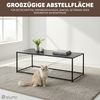 Couchtisch im Industrie-Design aus schwarzem Metall 110 x 41 x 50 cm Bild 4