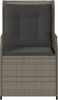 vidaXL Gartensessel mit Kissen 2 Stk. Verstellbar Grau Poly Rattan 368993 Bild 4