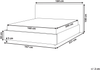 Bett mit Lattenrost Samtstoff LAVAUR 160 x 200 cm Cremeweiß Bild 2
