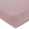 ESTELLA Spannbetttuch Zwirnjersey | rosa | 100x200 cm | passend für Matratzen 90-120 cm (Breite) x 200-220 cm (Länge) | trocknerfest und bügelfrei | 97% Baumwolle 3% Elastan Bild 4