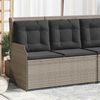 vidaXL Gartenbank Hellgrau Poly-Rattan 3394454 Bild 3