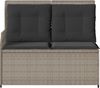 vidaXL Gartenbank Hellgrau Poly-Rattan 3394454 Bild 4