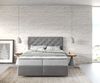 Boxspringbett Dream-Great 140x200 cm Mikrofaser Grau mit TFK Matratze und Visco Topper Bild 2