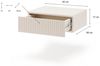 Beautysofa Nachttisch SOFT Hängend, Rillenfronten mit Push-to-Open (In der trendigen Farbe Kaschmir), Breite: 50 cm Bild 4
