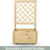 Pflanzkasten mit Rankgitter THIO - Inkl. Vlies & Handschuhe | Hochbeet mit Rankhilfe Blumenkasten für Kletterpflanzen hängende Körbe Pflanzgefäß aus Holz, 58cm Breit Bild 5