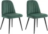 Vente-unique - Stuhl 2er-Set - Samt & schwarzes Metall - Grün - ELEANA Bild 1
