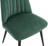 Vente-unique - Stuhl 2er-Set - Samt & schwarzes Metall - Grün - ELEANA Bild 4