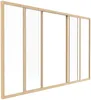 Vente-unique - RAVENA Innenglaswand MetallGlas Beige - B 3,5 cm x H 105 cm x L 180 cm Bild 4