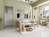 Vente-unique - RAVENA Innenglaswand MetallGlas Beige - B 3,5 cm x H 105 cm x L 180 cm Bild 2