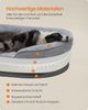 Feandrea Hundebett, Hundekissen, für große Hunde, 91 x 68 x 18 cm, orthopädisch, wasserdichte Innenschicht, erhöhte Ränder, abnehmbarer, waschbarer Bezug, rutschfest, hellgrau PGWDE282G01 Bild 5
